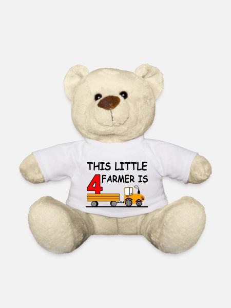 Tractor - Teddy Bear - white