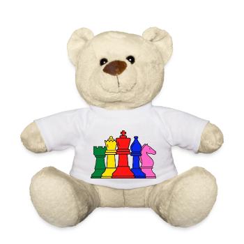 Schachfiguren - Teddy - Weiß - Vorne