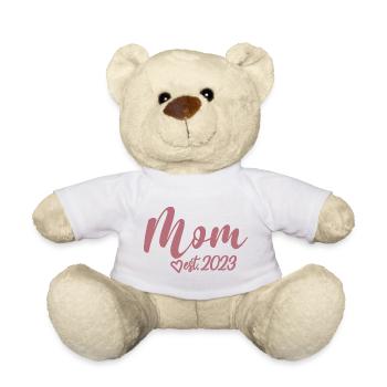 2023, Maman en devenir, annonce de grossesse - Nounours - blanc - Devant