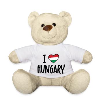 J’aime la Hongrie - Nounours - blanc - Devant