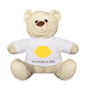 Ceci n'est pas un citron - humour - Nounours - blanc - Devant