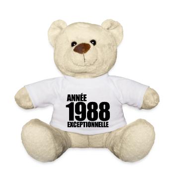 année exceptionnelle cadeau - Nounours - blanc - Devant