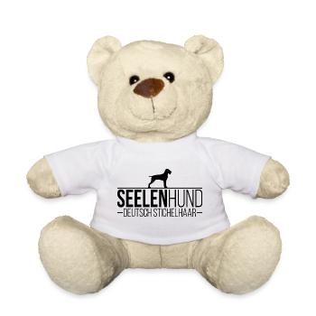 Deutsch Stichelhaar Seelenhund Hund Hunde Wilsigns - Teddy - Weiß - Vorne