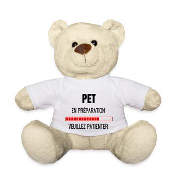 Pet en préparation veuillez patienter - Nounours - blanc - Devant