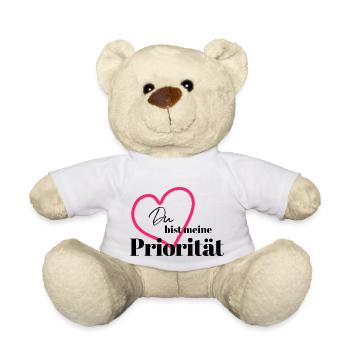 Du bist meine Priorität - Teddy - Weiß - Vorne