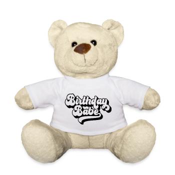 Birthday Babe Matching Group Birthday Party Gift - Teddy Bear - white - Front
