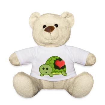 Un cœur pour les tortues - Nounours - blanc - Devant