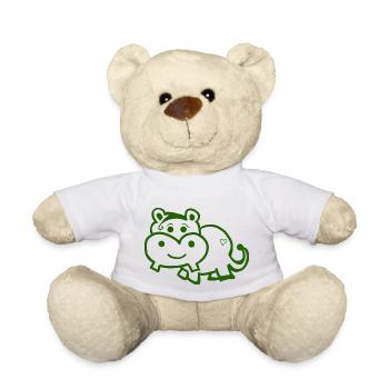 Hippopotame - animal sauvage mignon - Nounours - blanc - Devant