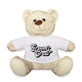 Groom's Crew Squad Bachelor Party Matching Group - Teddy Bear - white - Front