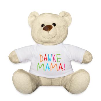 KINDERSCHRIFT SCHRIFTZUG DANKE MAMA - MUTTERTAG - Teddy - Weiß - Vorne