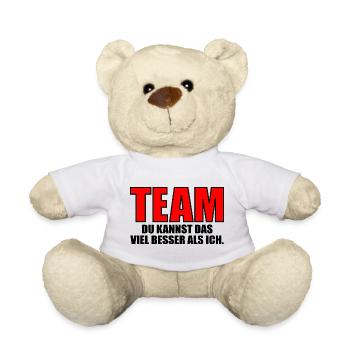 AUSREDEN SPRÜCHE - FAUL SEIN KOMPLIMENTE - Teddy - Weiß - Vorne