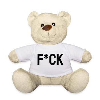F*ck - Teddy Bear - white - Front