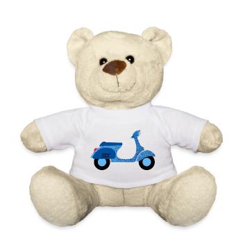 Roller Jeans Eté Italie Liberté Vacances Rétro - Nounours - blanc - Devant