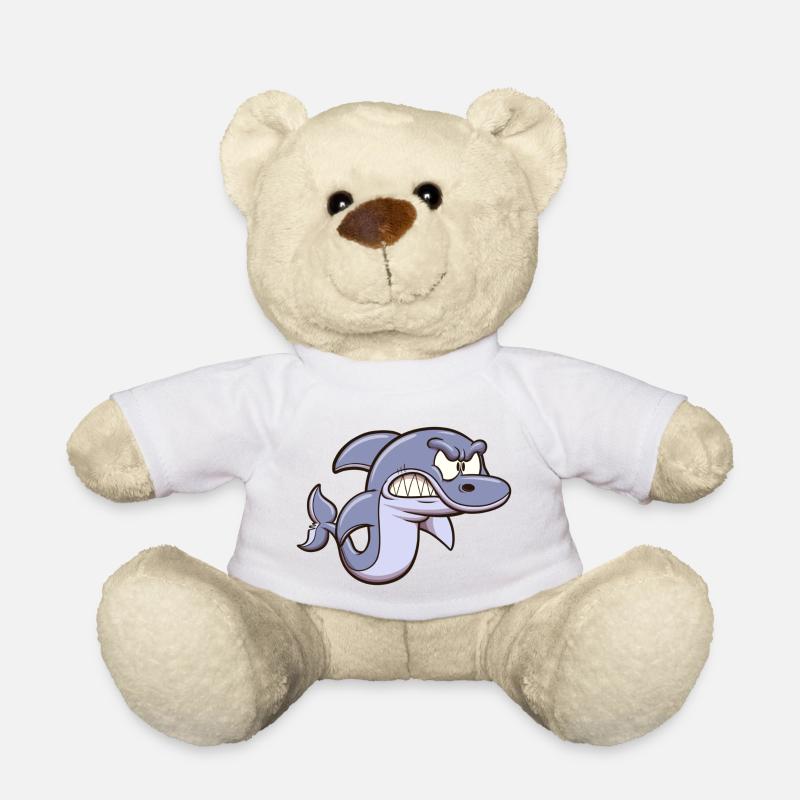 Wütender Hai - Teddy - Weiß
