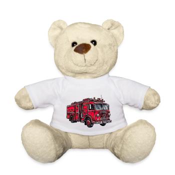 Les camions de pompiers sont aussi appelés camions de pompiers - Nounours - blanc - Devant