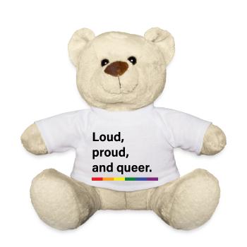 Bruyant, fier et queer. - Nounours - blanc - Devant