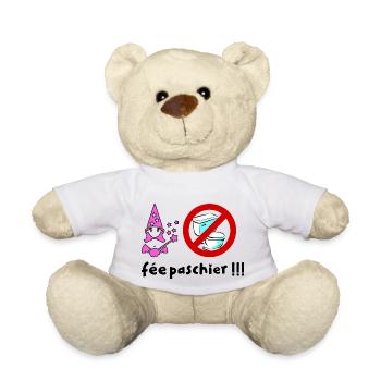 Fée pas chier - Nounours - blanc - Devant