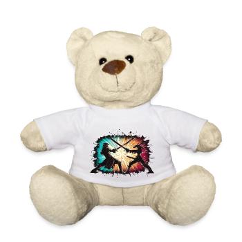 A SWORD FIGHT - Teddy Bear - white - Front