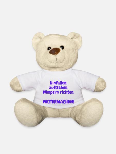 Hinfallen, aufstehen, Wimpern richten - Teddy - Weiß