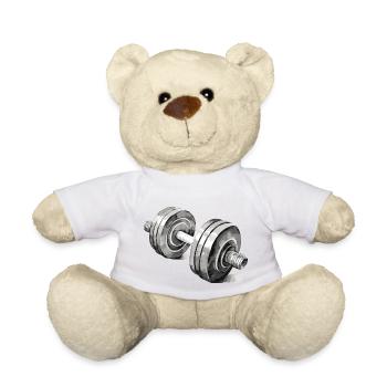 Dumbbell Bodybuilding - Nounours - blanc - Devant