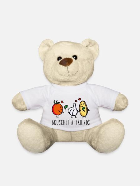 Lustige Bruschetta Freunde - Teddy - Weiß