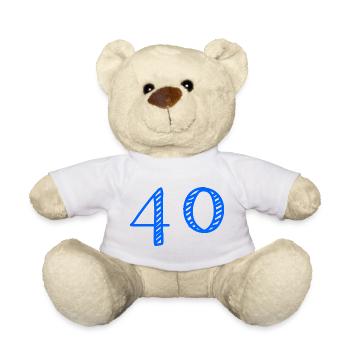 ANNIVERSARY. HAPPY BIRTHDAY. HAPPY BIRTHDAY. - Teddy Bear - white - Front