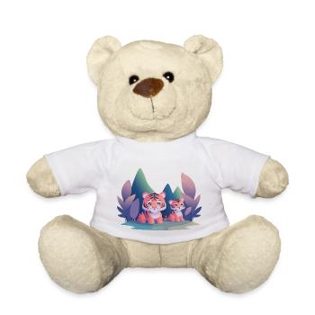 Jouer aux Tiger Cubs (Collection d’animaux rêveurs) - Nounours - blanc - Devant