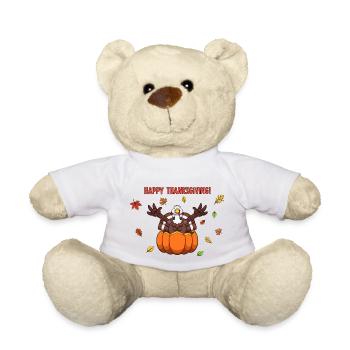 Frohes Erntedankfest - Teddy - Weiß - Vorne