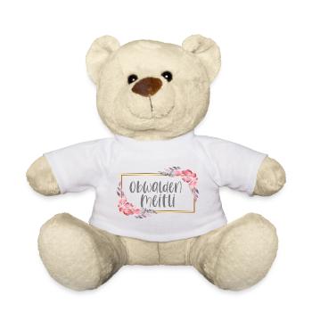 Schweiz Obwalden Mädchen Heimat Geschenk - Teddy - Weiß - Vorne