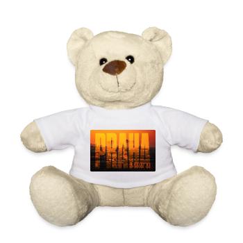 Prager Sonnenuntergang Skyline - Teddy - Weiß - Vorne
