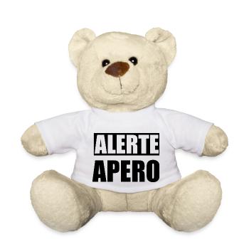 Alerte apéro - Nounours - blanc - Devant