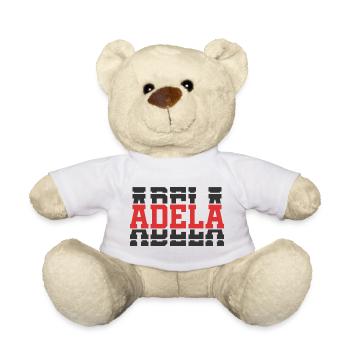 T-Shirt Adela T-Shirt Geschenkidee gestapelter Text - Teddy - Weiß - Vorne