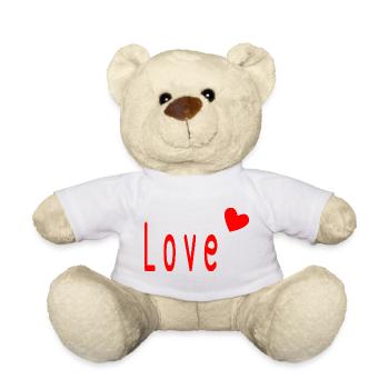 VALENTINE'S DAY. Bachelorette party. I LOVE YOU. I LOVE YOU. LOVE - Teddy Bear - white - Front