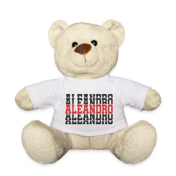 t-shirt Aleandro t-shirt cadeau texte empilé - Nounours - blanc - Devant