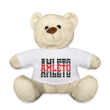 t-shirt Amleto t-shirt gift idea stacked text - Teddy Bear - white - Front