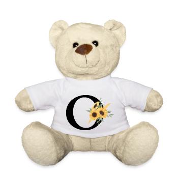 Sonnenblume Blumenbuchstabe O - Teddy - Weiß - Vorne