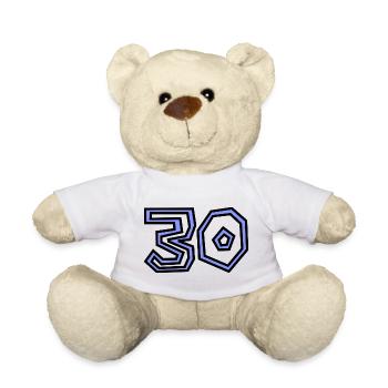 30. 30 YEARS. 30th ANNIVERSARY. 30TH ANNIVERSARY. - Teddy Bear - white - Front