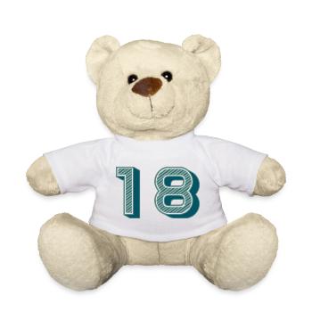 18. 18 JAHRE ALT. 18-JÄHRIGES JUBILÄUM - Teddy - Weiß - Vorne