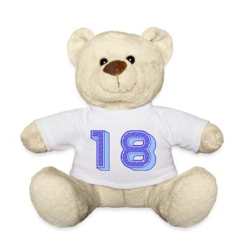 18. 18 JAHRE ALT. 18. JAHRESTAG. 18. GEBURTSTAG. - Teddy - Weiß - Vorne