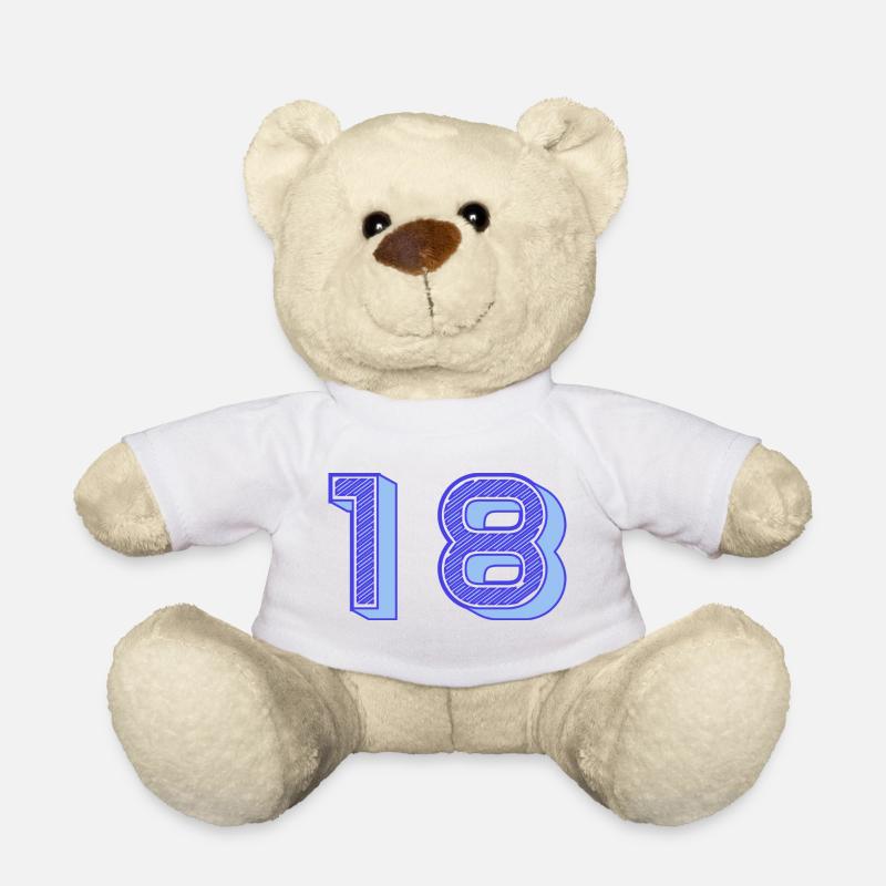 18. 18 JAHRE ALT. 18. JAHRESTAG. 18. GEBURTSTAG. - Teddy - Weiß