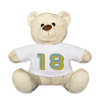 18. 18 JAHRE ALT. 18. JAHRESTAG. 18. GEBURTSTAG. - Teddy - Weiß - Vorne