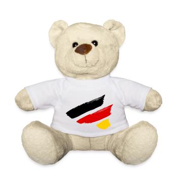 Drapeau de l’Allemagne - Nounours - blanc - Devant