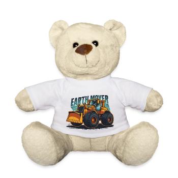 BULLDOZER, TERRASSEMENT - Nounours - blanc - Devant