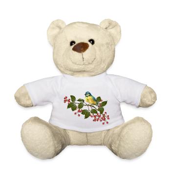 Colorful bird - Teddy Bear - white - Front
