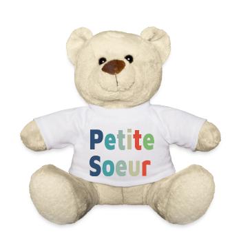 naissance, petite soeur, fille - Nounours - blanc - Devant