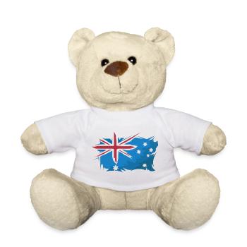Australien Flagge Illustration Kunst Zeichen icon - Teddy - Weiß - Vorne
