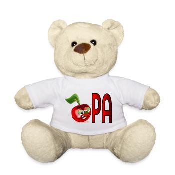Schriftzug OPA - Großvater - Großpapa Rentner - Teddy - Weiß - Vorne