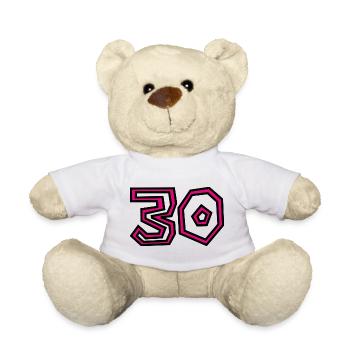 30. 30 YEARS. 30th ANNIVERSARY. 30 YEARS ANNIVERSARY. - Teddy Bear - white - Front