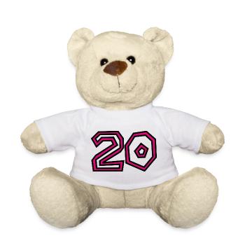 20. 20 YEARS. 20th ANNIVERSARY. 20 YEARS ANNIVERSARY. - Teddy Bear - white - Front