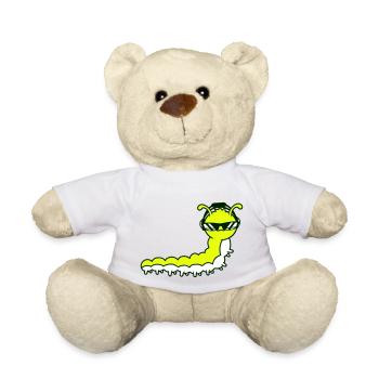 Coole Süße DJ Raupe Sonnenbrille Party Club Musik - Teddy - Weiß - Vorne